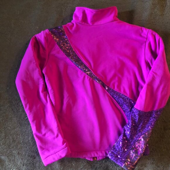 Unbranded Zip Purple  Figure Skating Longsleeve Insulated Jacket - Picture 2 of 6